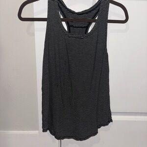 Lululemon Black and White Striped Top